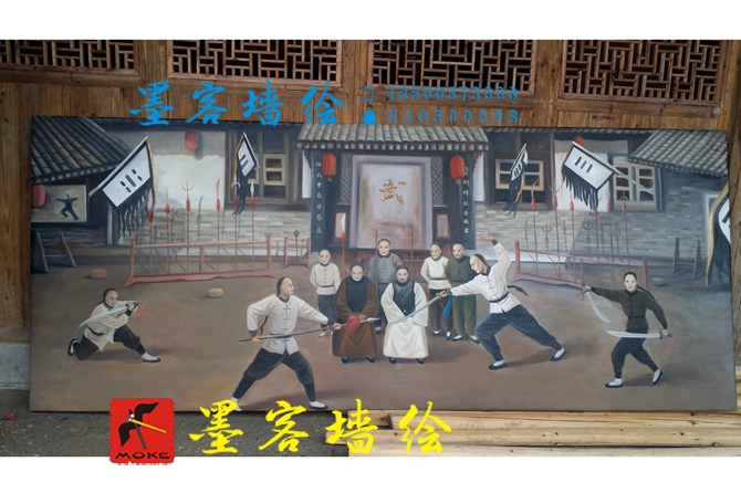 MK_QH017油畫書法